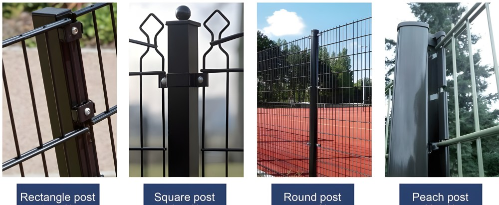Double wire fence installation, warehouse perimeter, PVC coating