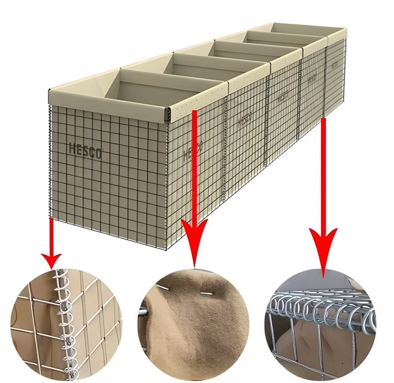 Hesco Bastion Barriers Detail shots