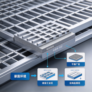 Galvanized steel grating coating exposure guide