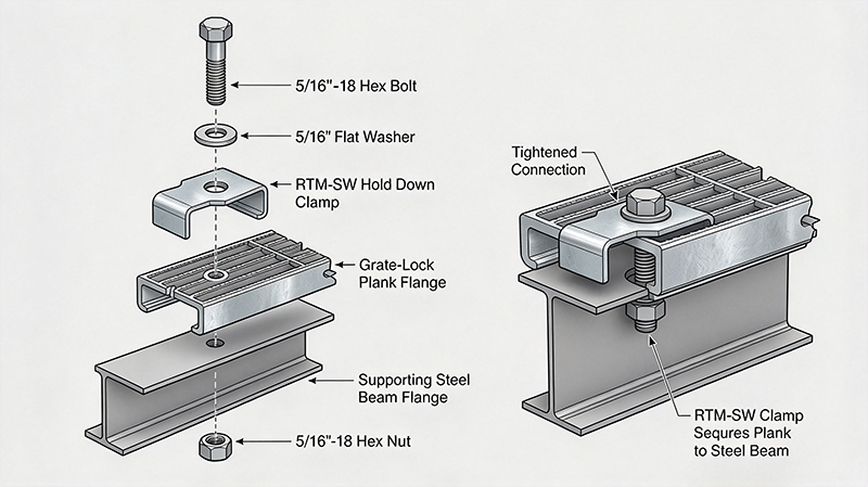 Grate-Lock Hold Down Clamp