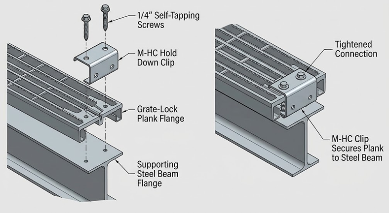 Grate-Lock Hold Down Clip
